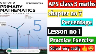 Percentage Lesson 1  Practice Exercise  Oxford primary mathematics book 5 updated edition [upl. by Vincentia62]