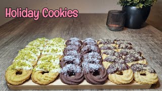 Holiday Spritz Cookies 3 WAYS [upl. by Nitfa]