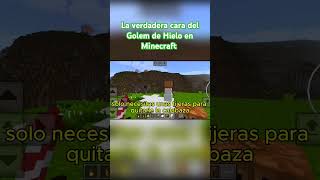 La verdadera cara del Golem de Hielo en Minecraft minecraft golemdehielo golem [upl. by Ihdin236]