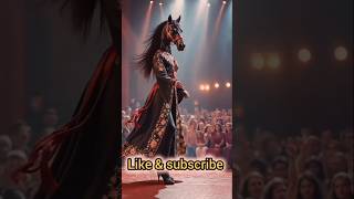 The women fuses with horse 🐎 on AGT americagottalent agt trendingmagicviralvideo shortshorse [upl. by Marleah]