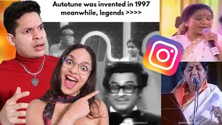 Waleska amp Efra React to Indian Singers before Autotune existed [upl. by Rosalinde]