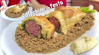 COTECHINO IN FESTA della Fortuna 🍀 🎄Cotechino in crosta con Sfoglia e Patate [upl. by Maffa]