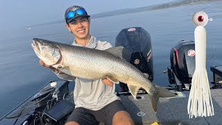 Jigging For Lake Trout on the North Shore of Lake Superior [upl. by Desirea240]