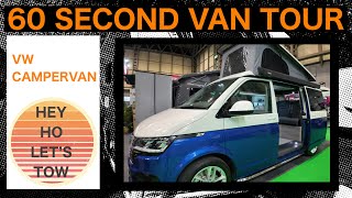 60 Second Van Tour VW Campervan BlueWhite [upl. by Chivers]