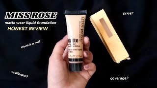 MISS ROSE Foundation Shades  Miss Rose matte wear liquid foundation  Miss Rose Honest Review [upl. by Berlauda]