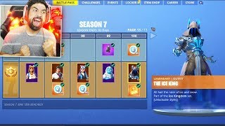 Fortnite SEASON 7 ALL BATTLE PASS REWARDS UNLOCKED Tier 100 [upl. by Cohdwell]