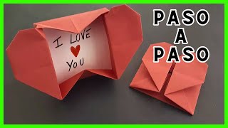 💖 Cajita de CORAZÓN de papel Origami FÁCIL ✅  Papiroflexia PASO A PASO [upl. by Pax]