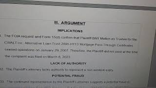 FORECLOSURE Opposition to summary judgement Bonnies case in New York [upl. by Everara]