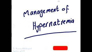 Management of Hypernatremia by Dr Hussam Abdulmajeed [upl. by Pillihp472]