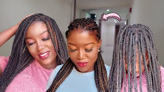 🔥Refresh box braids no rebraiding How to refresh old box braids without rebraiding [upl. by Irtimid616]