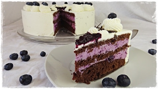 fruchtige HEIDELBEERJOGHURTTORTE  BlaubeerTorte mit Joghurt [upl. by Seidel]