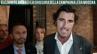 Elezioni regionali Lega Modena chiude con Cantalamessa eventi in centro a Modena con i candidati [upl. by Alyks]