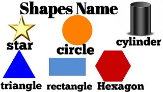 Shapes  shapes name with colors  name of all shapes with picture  colors name  shapes amp color [upl. by Desirea]