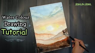 How to Draw Landscape Drawing  Watercolor Drawing Tutorial  flyingwithart77 [upl. by Ardnal]