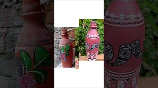 Old Clay bottle transformation 😉 kirtiartisticvibes youtubeshorts claybottletransformation [upl. by Jollenta]