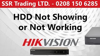 HDD Hard Disk Drive Not Working Detected Showing Hikvision DVR NVR Beeping Faulty amp How to Fix Solve [upl. by Oibirot]