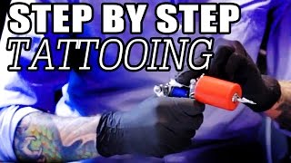 Tattooing for Beginners Step by Step How To Tattoo Tutorial [upl. by Lorita]