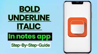 Ultimate Guide How to Bold Underline Italicize and Strike Through Text in Notes App [upl. by Vachil584]