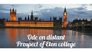 Ode on Distant Prospect of Eton college  MA Previous Year Paper 3 [upl. by Yancey]