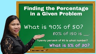 FINDING THE PERCENTAGE IN A GIVEN PROBLEM [upl. by Artcele]