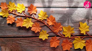 How to Make Paper Leaf  DIY Leaf  Easy Craft  Paper Craft [upl. by Sage]