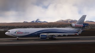 MSFS MD11F weight limited Takeoff  La Paz Bolivia cockpit [upl. by Masry]