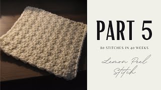 How to do a Lemon Peel Stitch  80 Stitches in 40 weeks Pt 5 [upl. by Pepillo]