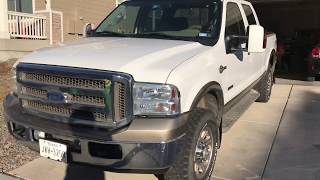 2005 Ford F250 60L Powerstroke Diesel Cold Start  King Ranch 72000 miles [upl. by Wini533]