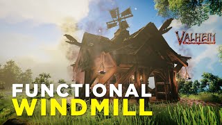 Valheim  Functional Windmill  Timelapse Build [upl. by Orpheus803]