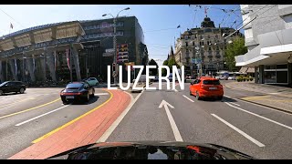 Luzern  Switzerland  Driving around in 4K [upl. by Yffub]