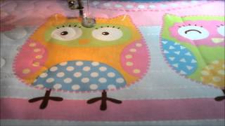 Quilting on a Janome 1600p with Stitch Regulator Stippling Meandering [upl. by Xever]