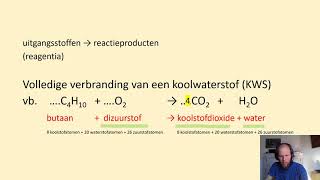 Volledige verbranding van een koolwaterstof KWS in een reactievergelijking butaan O2 → CO2 H2O [upl. by Anisamot634]