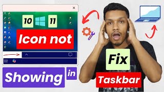 Icon not showing on taskbar fix  taskbar icon not showing  icon not showing in taskbar windows 10 [upl. by Kreda]