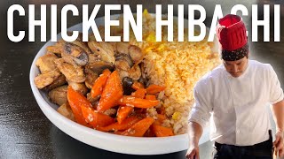 Hibachi Chicken  Sweet Glazed Carrots  How to make hibachi at home on a Blackstone griddle [upl. by Yentirb]