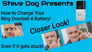 Ring Doorbell Battery Change Close up [upl. by Lipps]