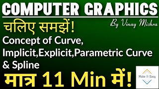 Spline Curve Implicit  Explicit  Parametric Representation  Curve Concept in just 11 min [upl. by Mosnar840]