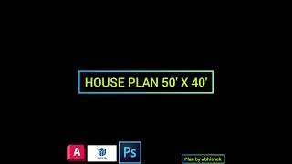 House Plan 50 X 40 civilengg autocadarchitecture homedesign houseplan architecture [upl. by Nilak]