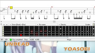 UNDEAD  YOASOBI  ベース TAB Bass [upl. by Calise]