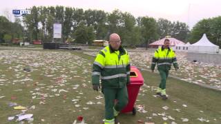 Opruimen terrein Bevrijdingsfestival Zwolle van start [upl. by Enrobialc]