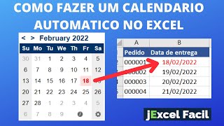 COMO FAZER UM CALENDARIO NO EXCEL AUTOMATICO E PERSONALIZADO [upl. by Kincaid]