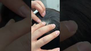 mens wig wig replacement hairline repair custom wig customhairline haircut customline wigs [upl. by Popele]