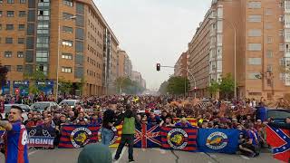 Corteo Boixos Nois final Copa del Rey 2018 [upl. by Hoenack829]