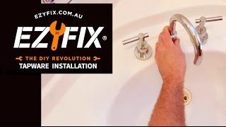 How to Install EZYFIXs Modern Lever Bathroom Basin Taps [upl. by Peti]