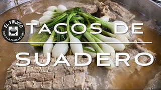 Cómo hacer tacos de SUADERO  El Viejito todo a la parrilla y más [upl. by Catherina697]