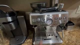 Breville Barista Express Espresso Machine Vs Keurig K Elite Single Serve K Cup Pod Coffee Maker [upl. by Desireah]