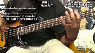 How To Play COLD SWEAT James Brown On Bass Guitar 😎 ericblackmonmusicbass9175 [upl. by Haggerty]