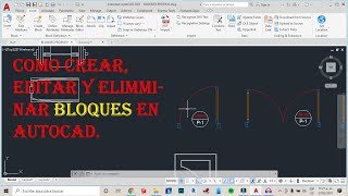 COMO CREAR EDITAR Y ELIMINAR BLOQUES EN AUTOCAD [upl. by Annavoig]