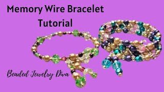 Memory Wire Bracelet Video Tutorial [upl. by Deehsar955]