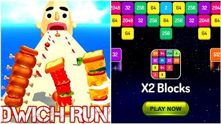 Sandwich Runner X2 Blocks 2048 Number 3D All Levels Gameplay Walkthrough Android Mobile Games [upl. by Anuaek298]