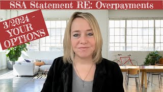 SSAs 2024 Announcement About Overpayment Options [upl. by Hill]